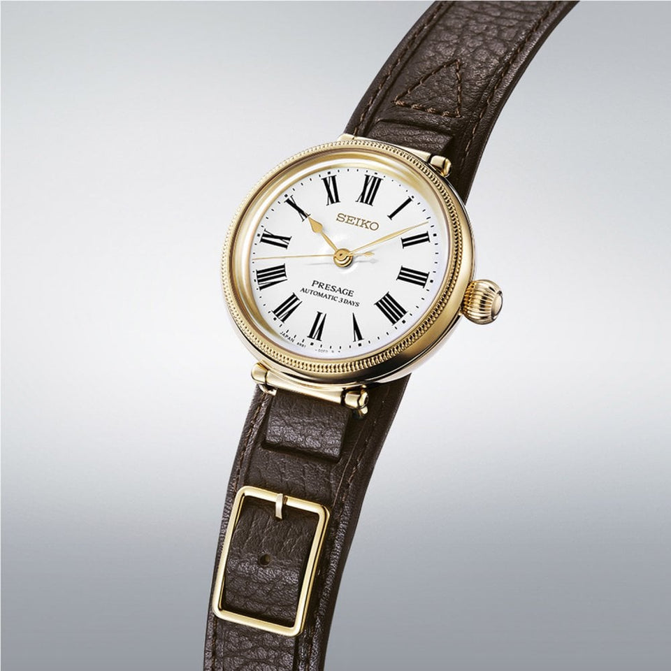 Seiko Presage Limited Edition 145th Anniversary Enamel ‘Timekeeper’ Leather Strap Watch (XXXX/1450)