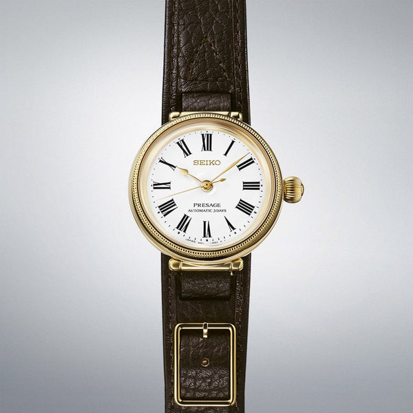Seiko Presage Limited Edition 145th Anniversary Enamel ‘Timekeeper’ Leather Strap Watch (XXXX/1450)
