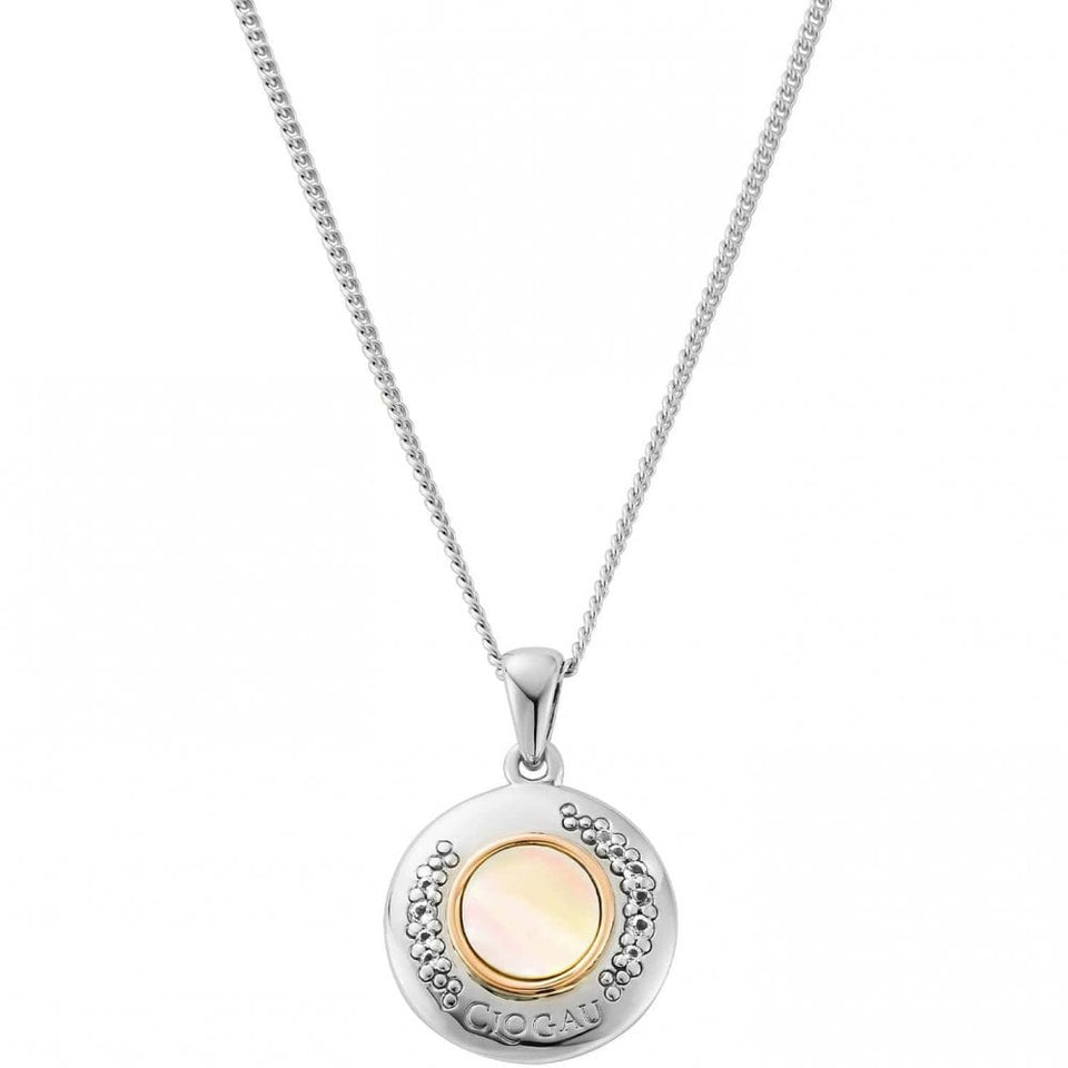 Clogau Ladies Celebration Silver Mother of Pearl & Topaz Necklace