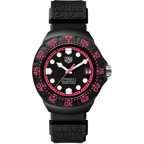 TAG Heuer Formula 1 Solargraph 38mm Black & Pink Watch