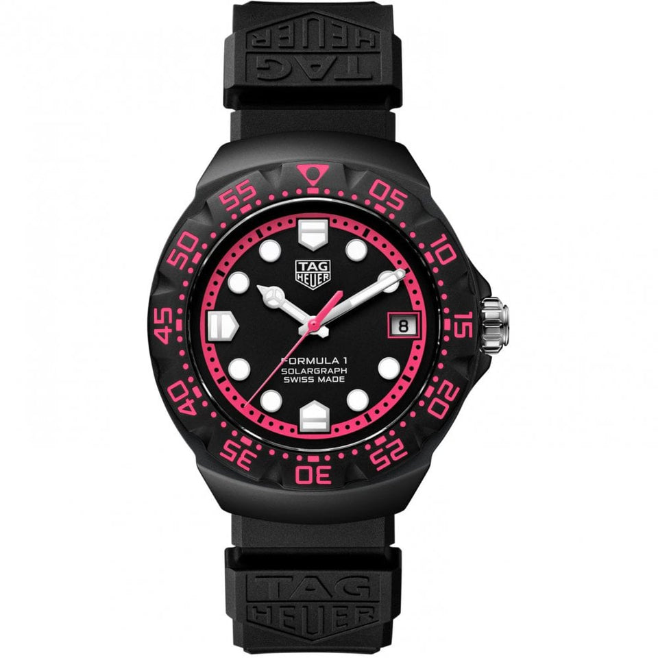 TAG Heuer Formula 1 Solargraph 38mm Black & Pink Watch