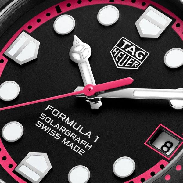 TAG Heuer Formula 1 Solargraph 38mm Black & Pink Watch
