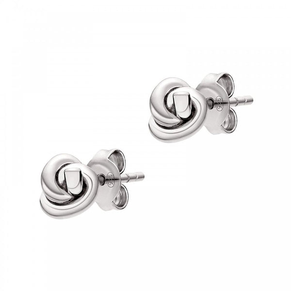 Emporio Armani Ladies Paramour Sterling Silver Knot Stud Earrings