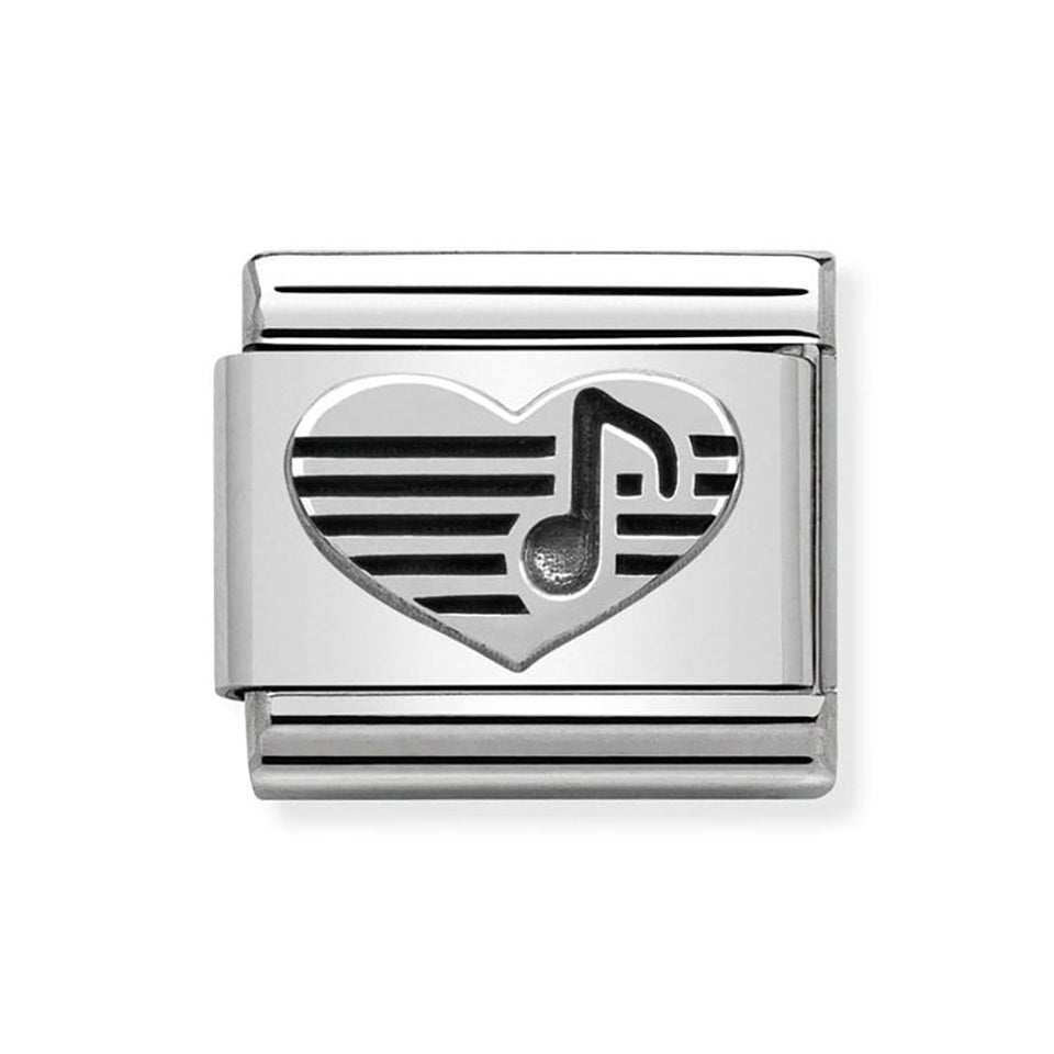 Nomination OUTLET CLASSIC Silvershine Musical Note Heart Charm