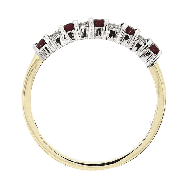 Francis & Gaye 18ct Gold 0.28ct Ruby & 0.12ct Diamond Eternity Ring