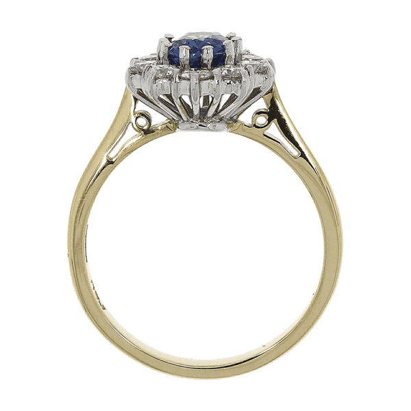 Francis & Gaye 18ct Gold 0.64ct Sapphire & Diamond Cluster Ring