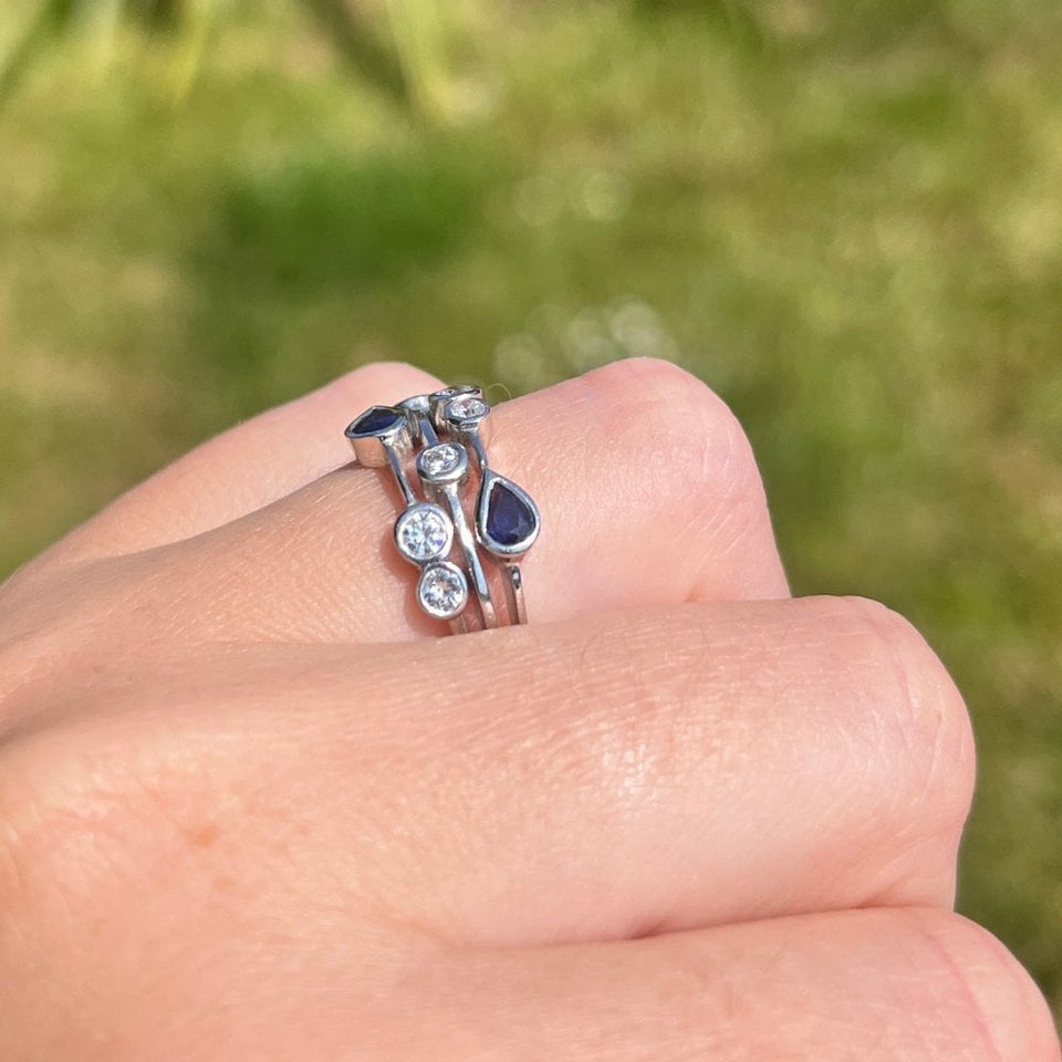 Francis & Gaye 18ct Gold Sapphire and Diamond Fancy Ring