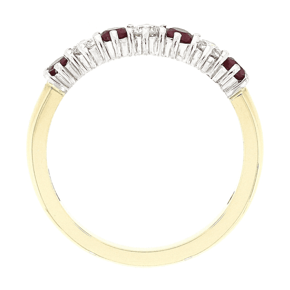 Francis & Gaye 18ct Yellow Gold 0.55ct Ruby & 0.24ct Diamond Ring