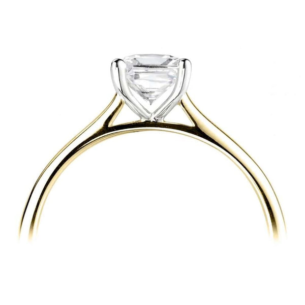 Francis & Gaye 18ct Yellow Gold 1ct Princess Cut Diamond Ring, GIA Certified