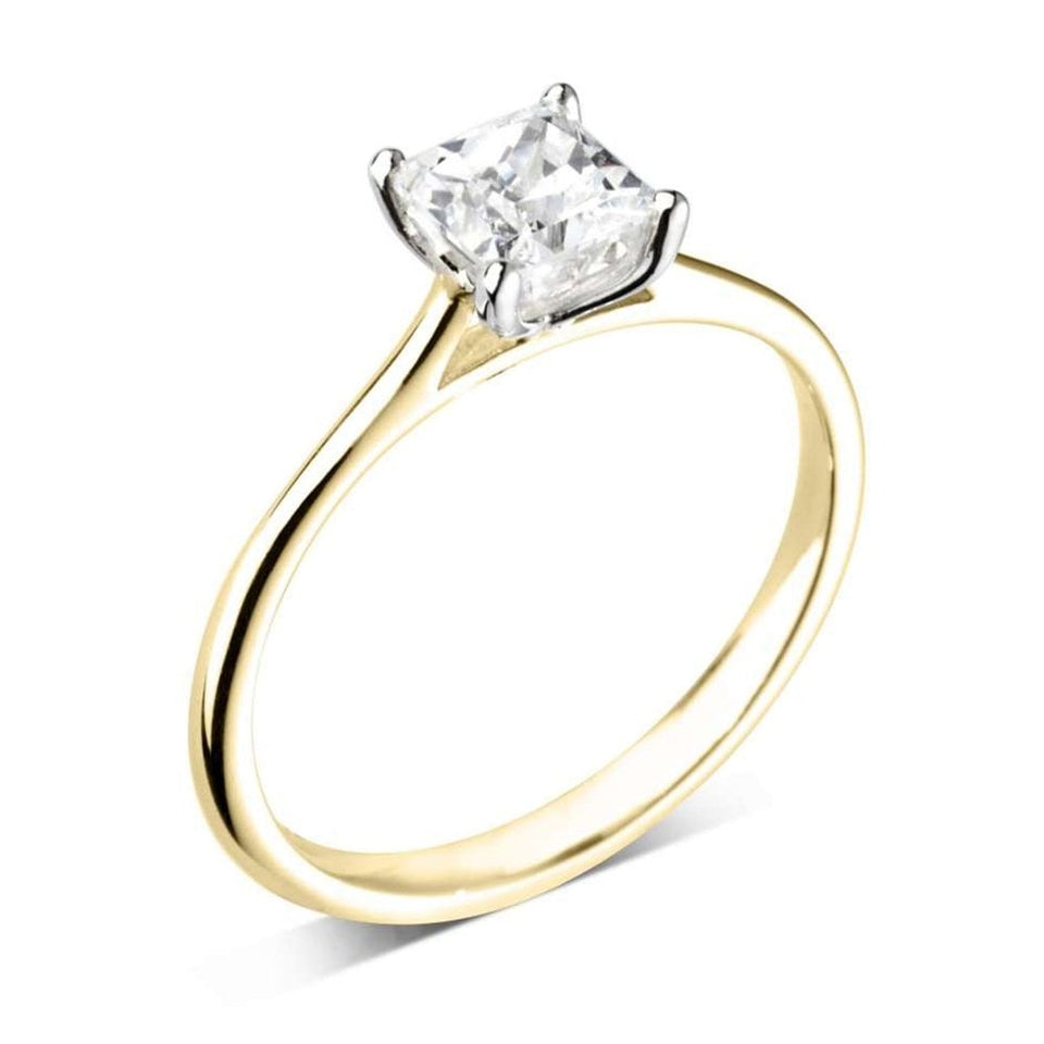Francis & Gaye 18ct Yellow Gold .50ct Princess Cut Diamond Ring, GIA Certified