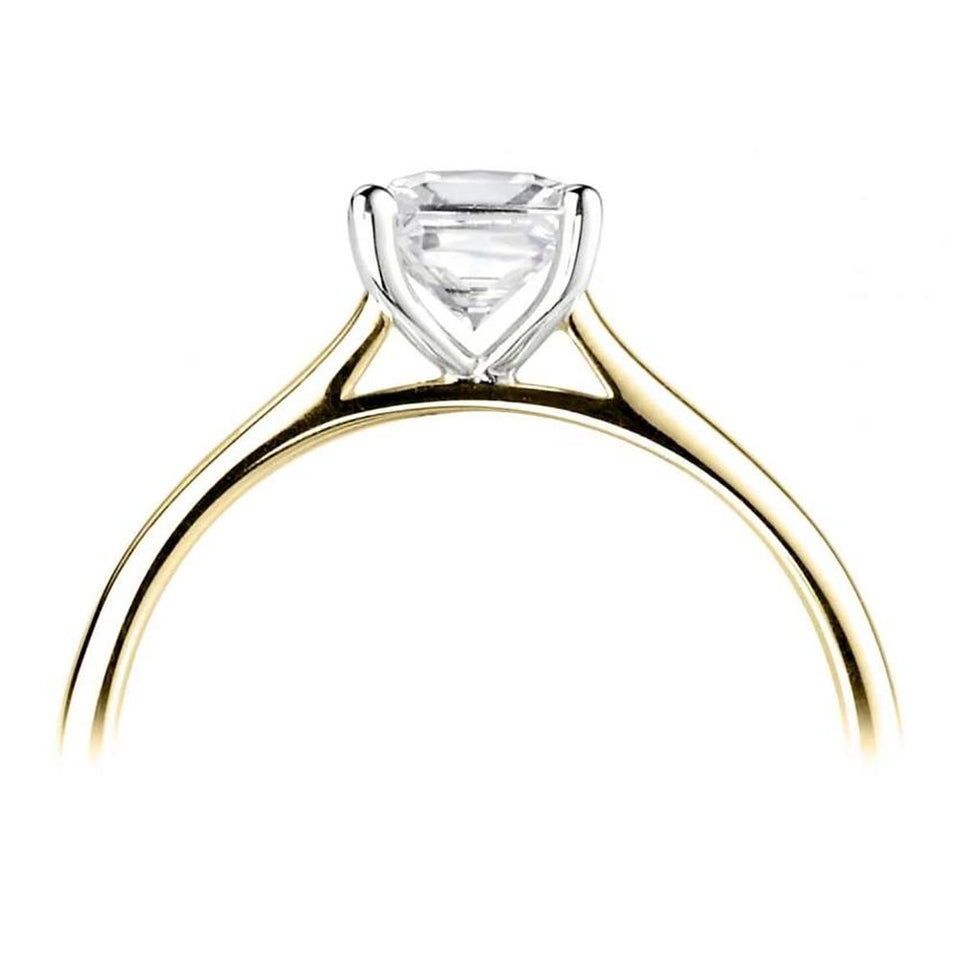 Francis & Gaye 18ct Yellow Gold .70ct Princess Cut Diamond Ring, GIA Certified