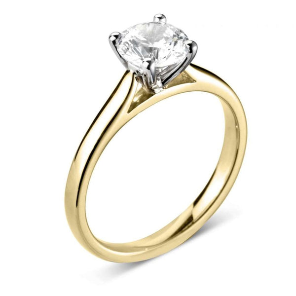 Francis & Gaye 18ct Yellow Gold .70ct Round Brilliant Diamond Ring, IGI Certified
