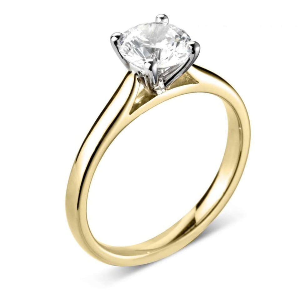 Francis & Gaye 18ct Yellow Gold .70ct Round Brilliant Diamond Ring, IGI Certified