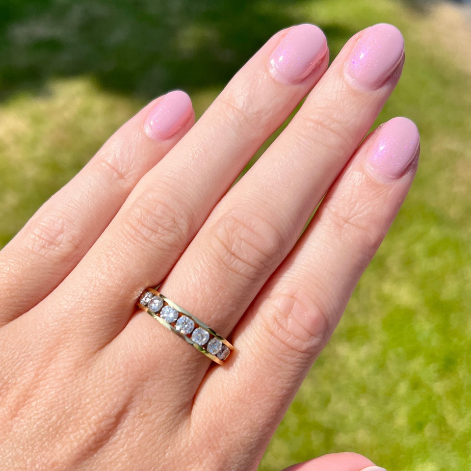 Francis & Gaye 18ct Yellow Gold Channel Set Diamond Ring