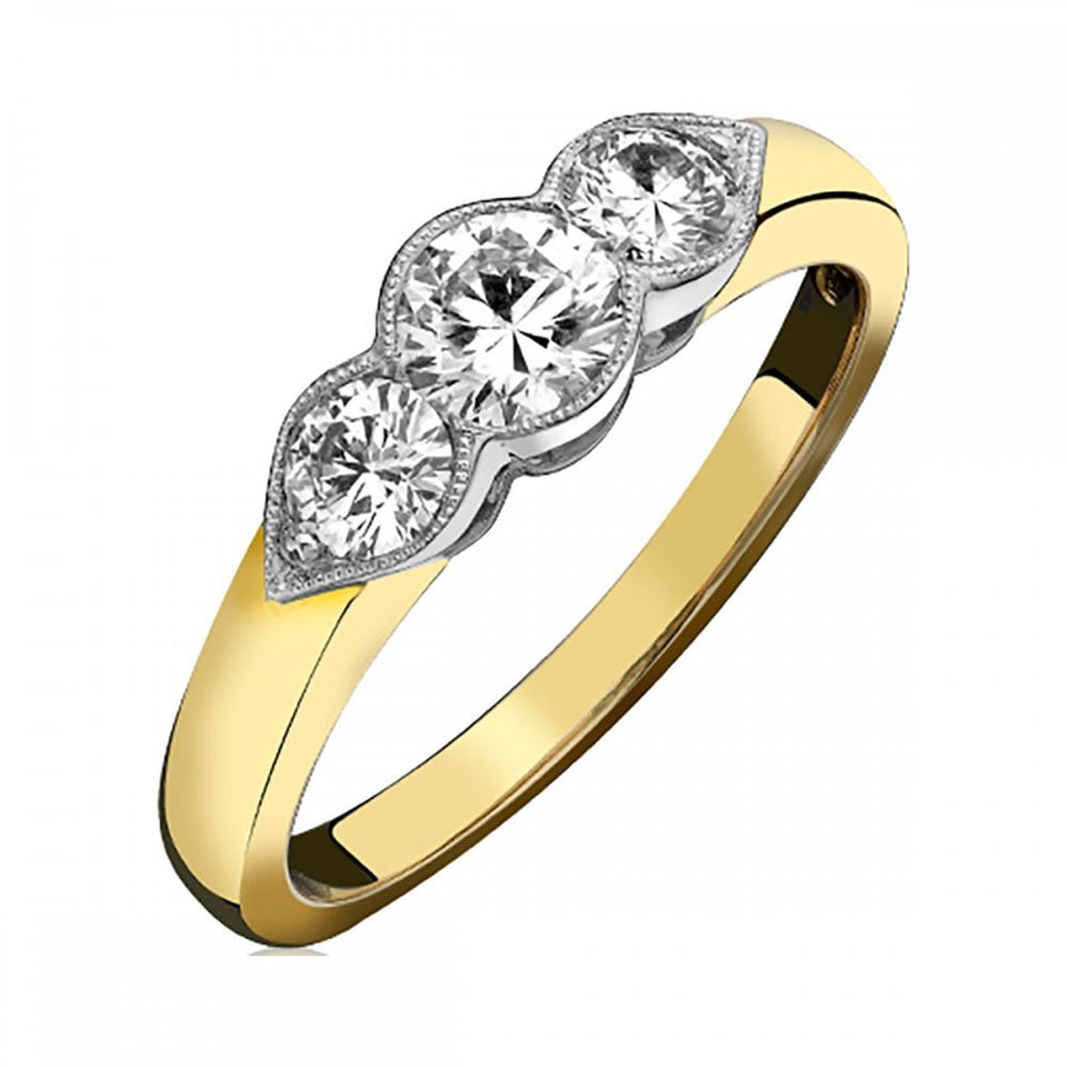 Francis & Gaye 18ct Yellow Gold Three Stone 0.30ct Diamond Ring