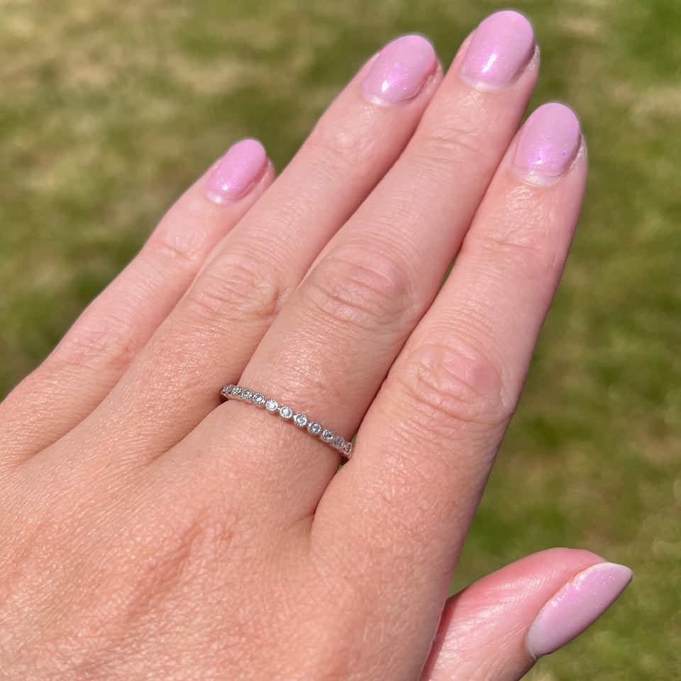 Francis & Gaye 9ct White Gold Diamond Set Circles Ring