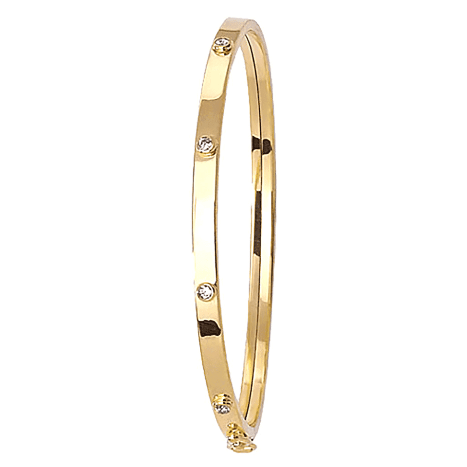 Francis & Gaye 9ct Yellow Gold Cubic Zirconia Babies Bangle