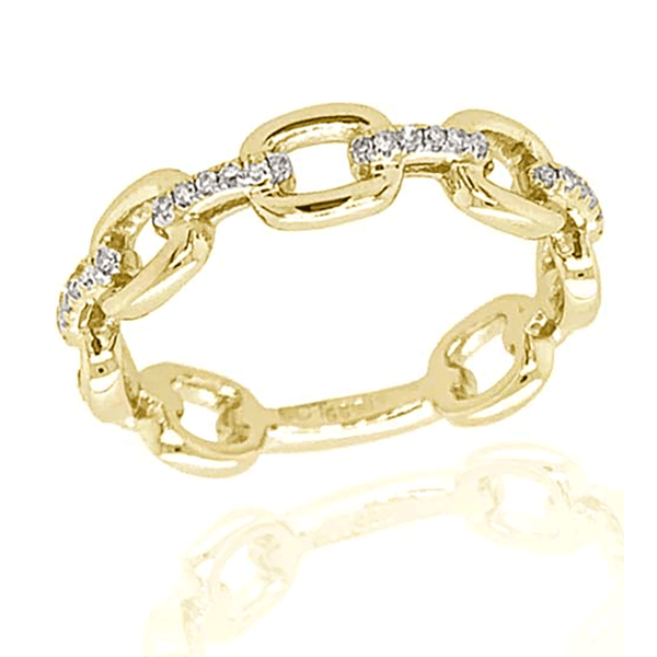 Francis & Gaye 9ct Yellow & White Gold Diamond Alternating Ring