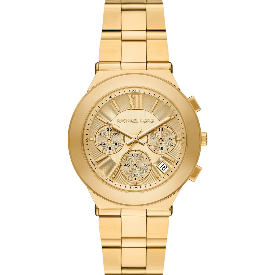 Michael Kors Ladies Billie 37mm Gold Dial Chronograph Watch