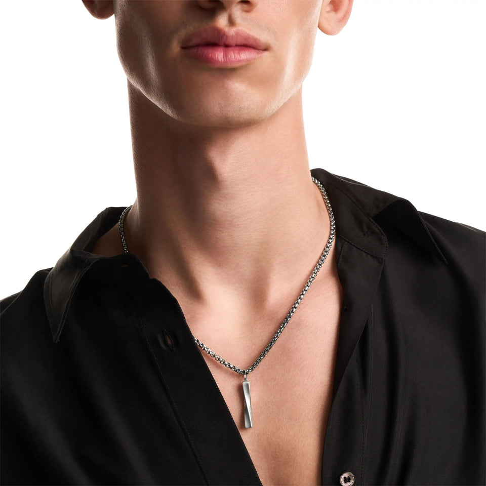 Emporio Armani Men's Iconic Trend Twisted Stainless Steel Necklace