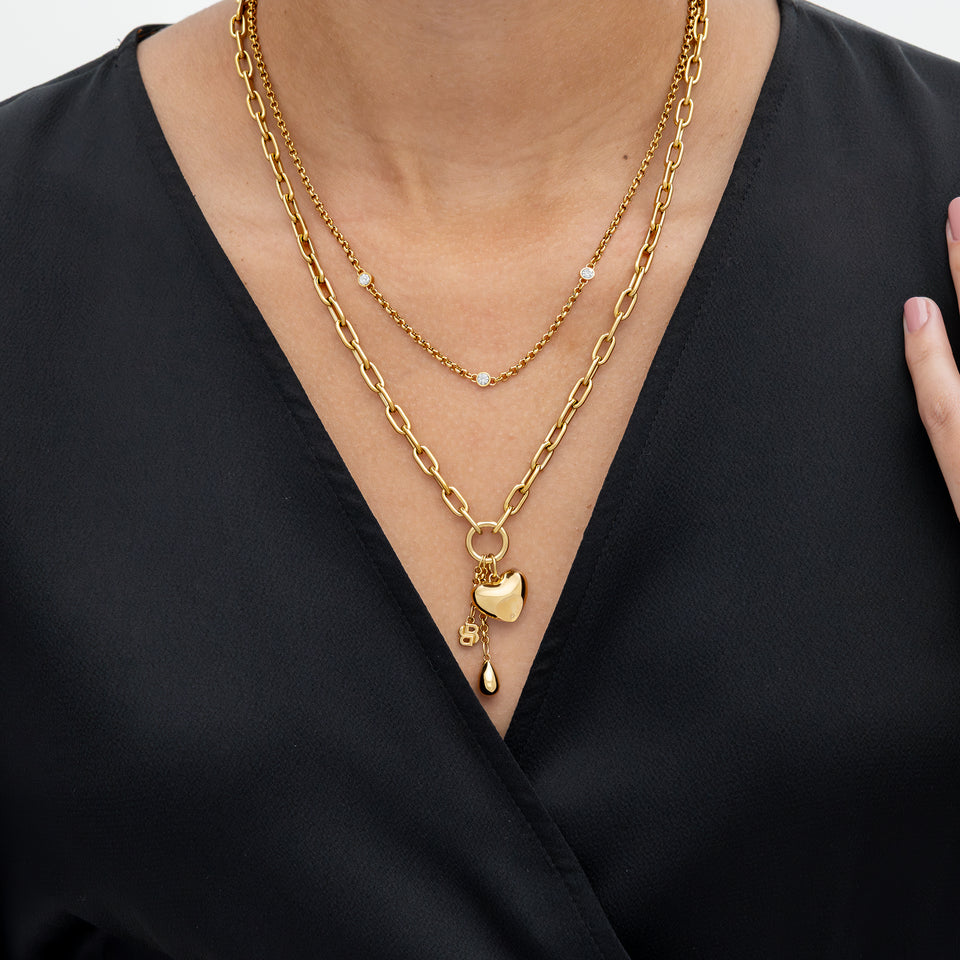 BOSS Ladies' Amara Gold Toned Layered Necklace