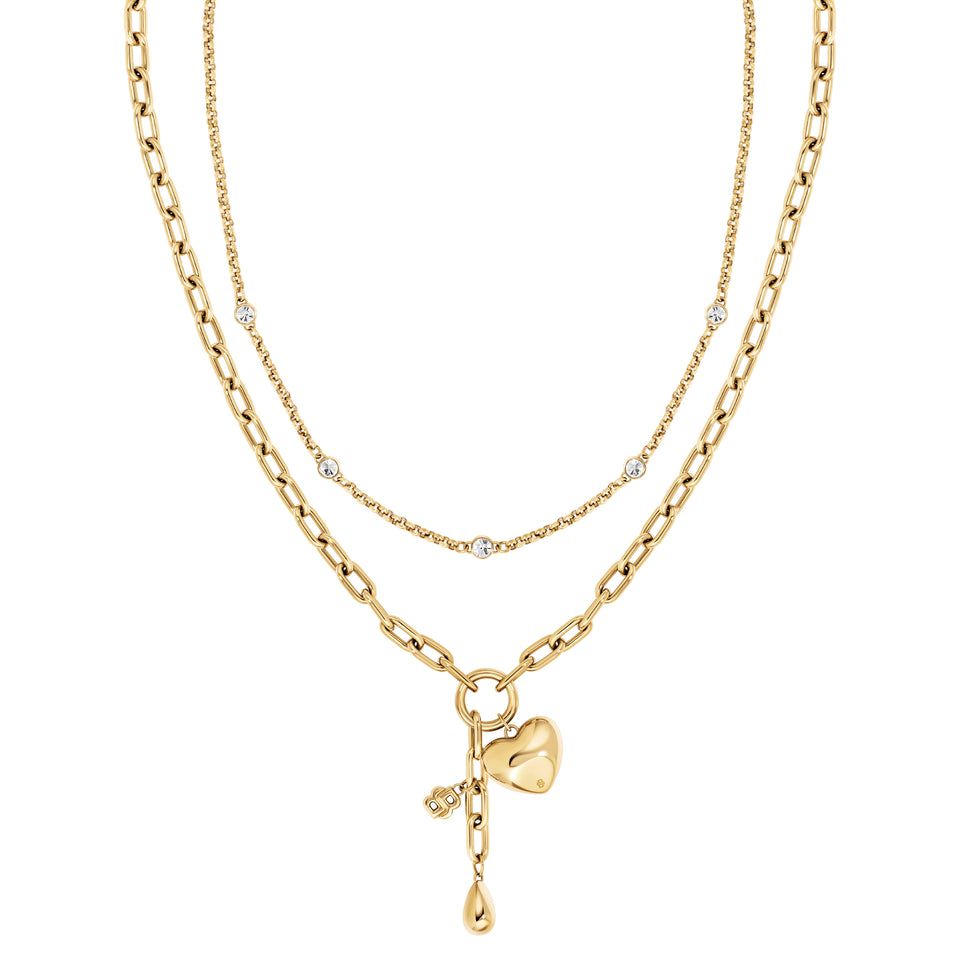 BOSS Ladies' Amara Gold Toned Layered Necklace