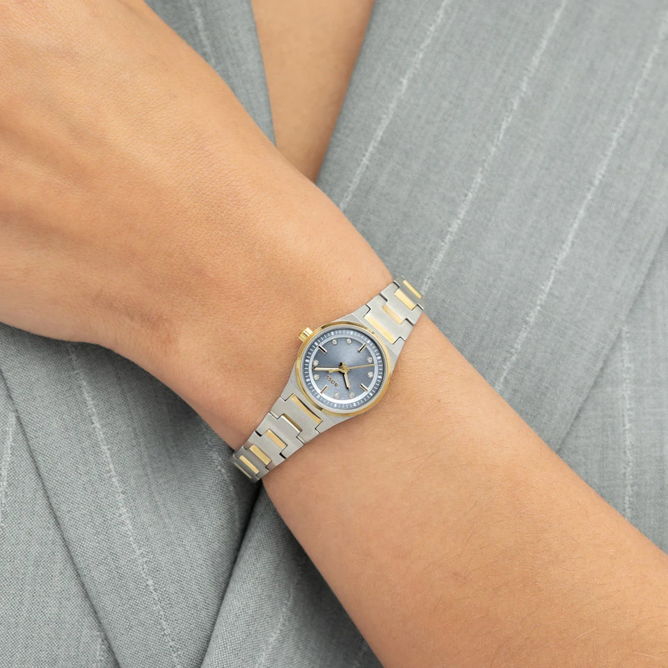 BOSS Ladies Candor Gracey Blue Dial Two Tone Watch