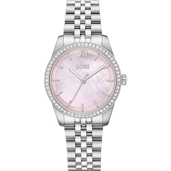 BOSS Ladies Graceful Pink Mother Of Pearl Dial Bracelet Watch