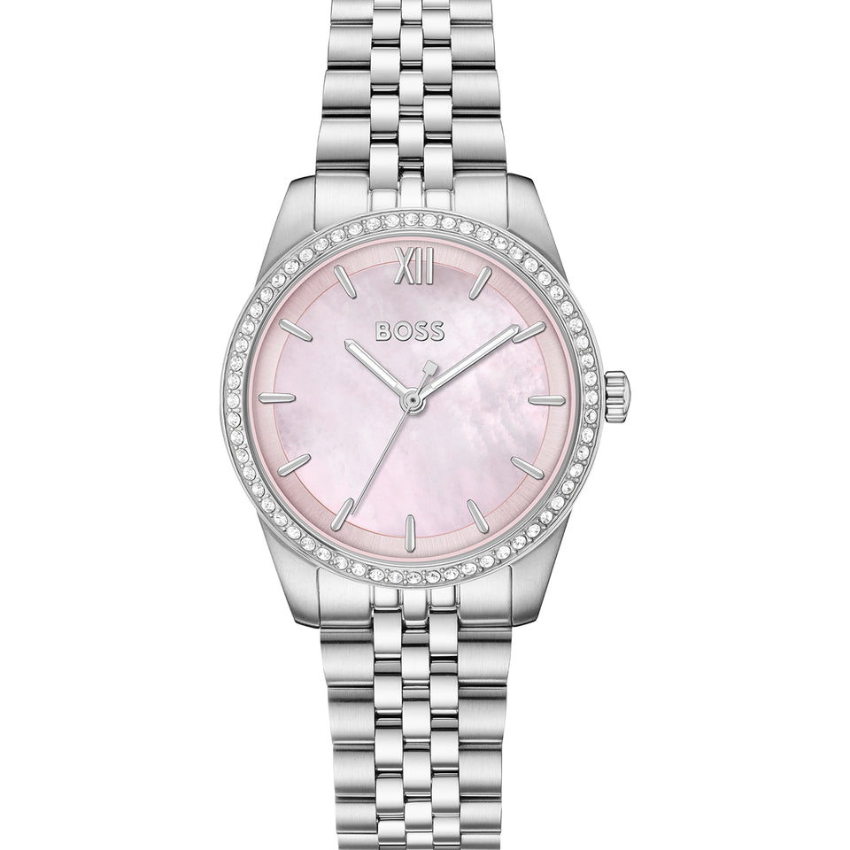 BOSS Ladies Graceful Pink Mother Of Pearl Dial Bracelet Watch