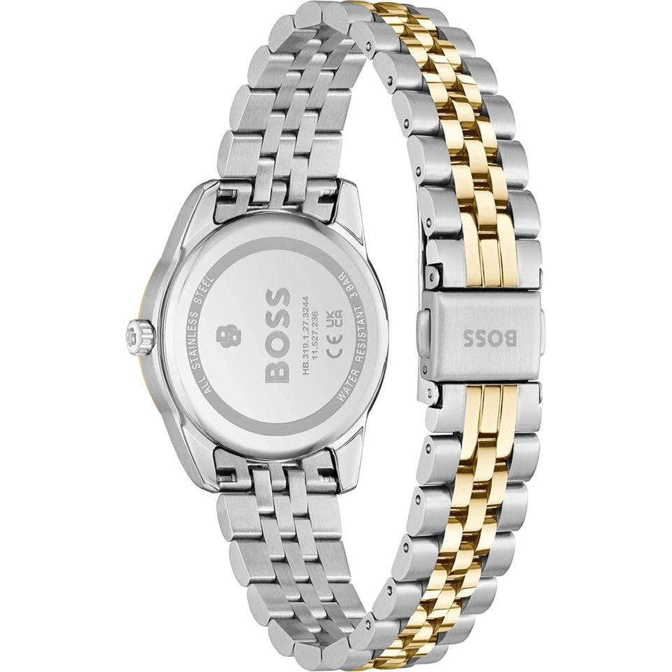 BOSS Ladies' Graceful Mother Of Pearl Two Tone Watch