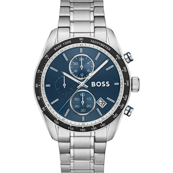 BOSS Men's Grand Prix Vitesse Blue Dial Bracelet Watch