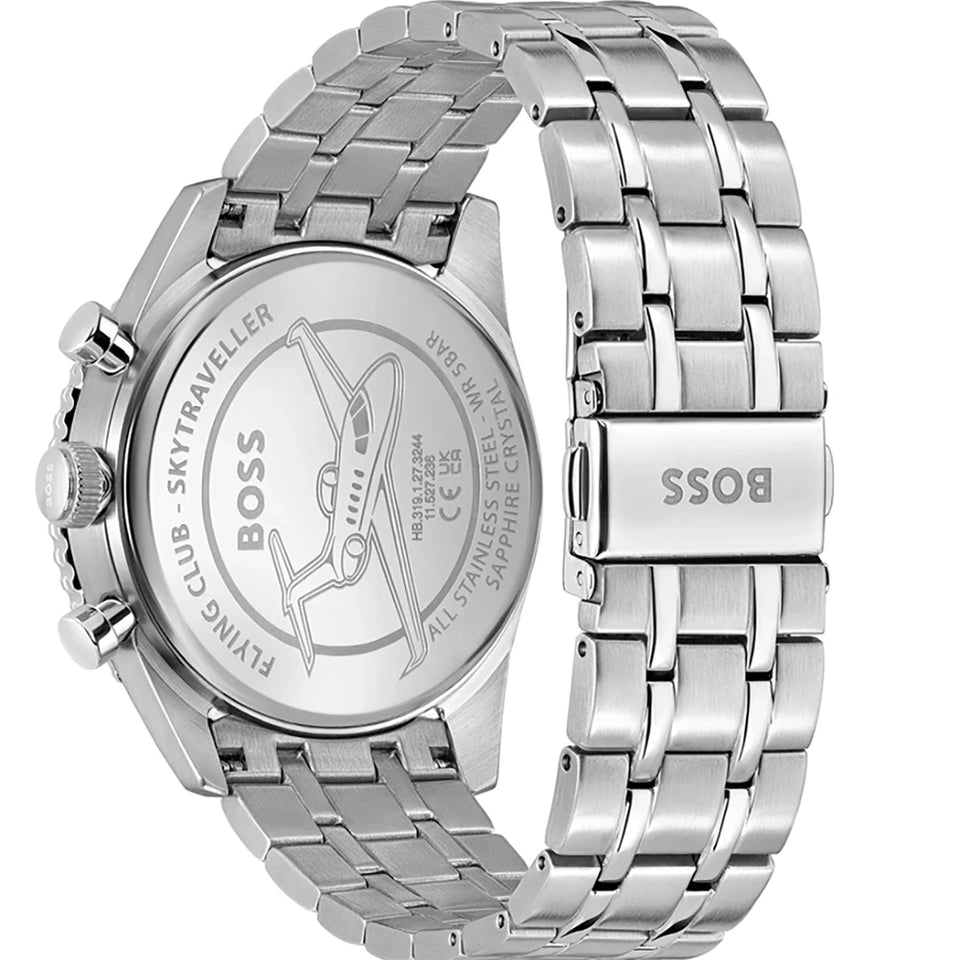 BOSS Men's Skytraveller Black Dial Bracelet Watch