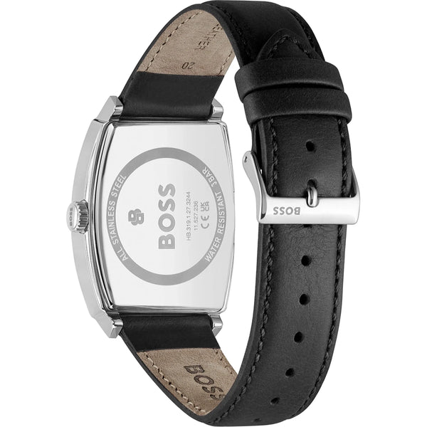 BOSS Men's Principle Ark Black Leather Strap Watch