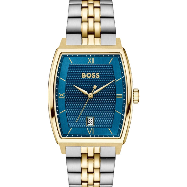 BOSS Men's Principle Ark Blue Dial Two Tone Watch