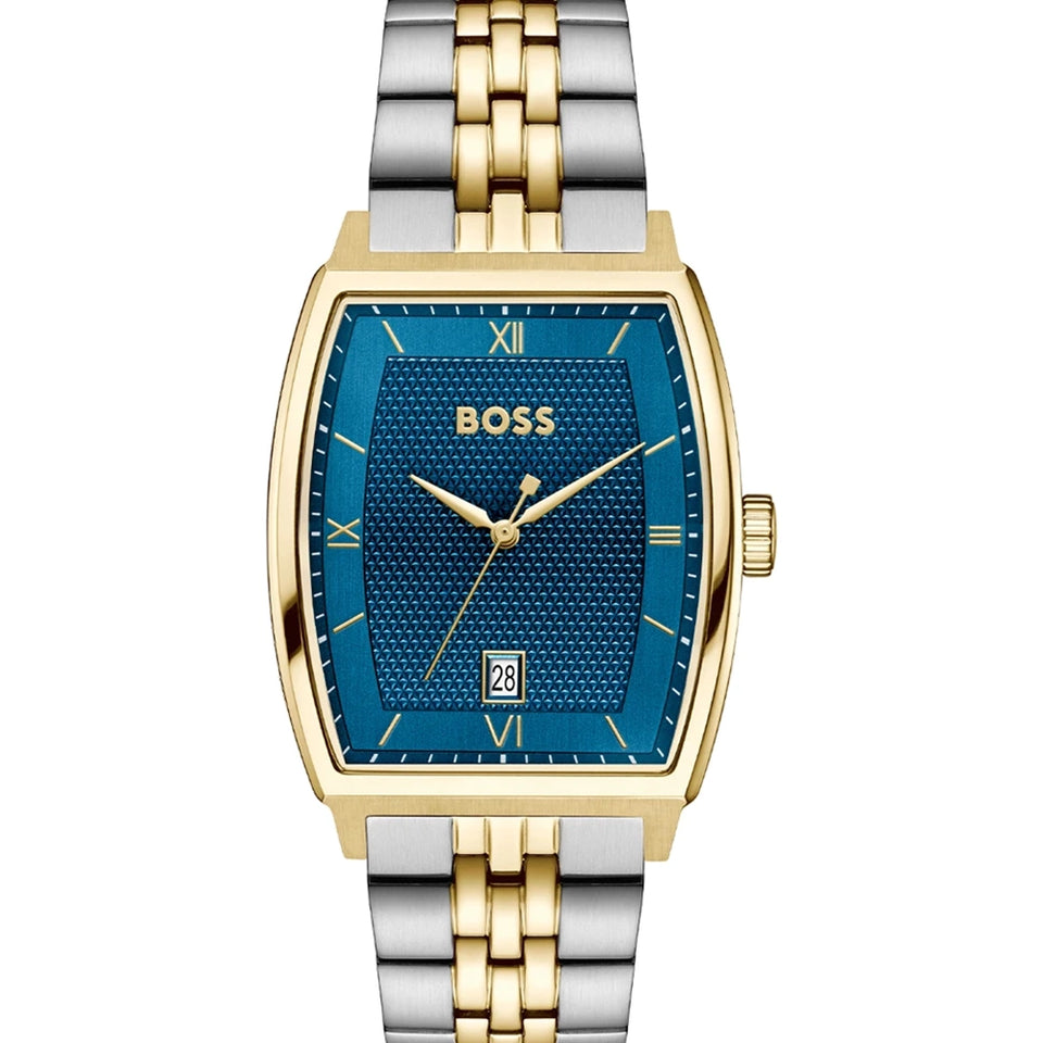 BOSS Men's Principle Ark Blue Dial Two Tone Watch