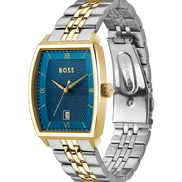 BOSS Men's Principle Ark Blue Dial Two Tone Watch