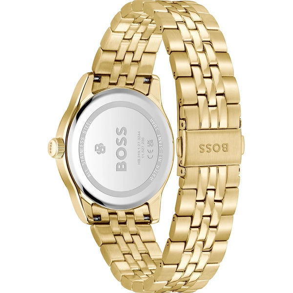 BOSS Men's Langfort Grey Dial Gold Toned Bracelet Watch