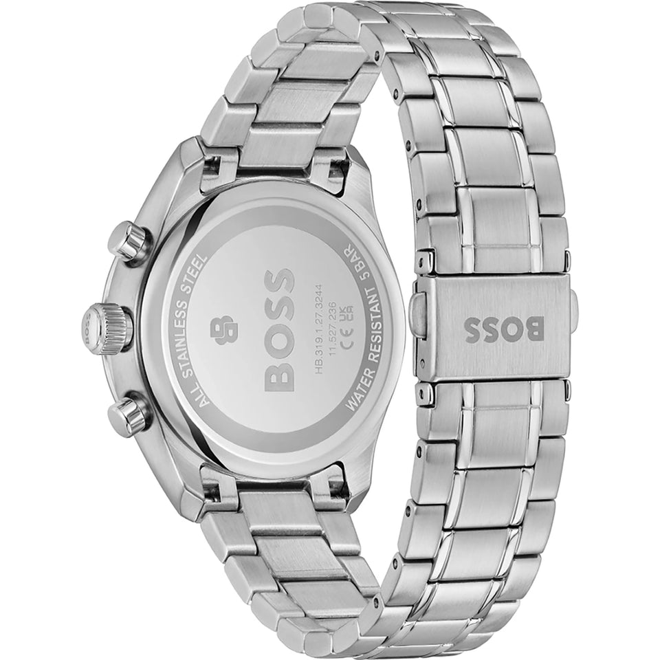 BOSS Men's Grand Prix Touring Silver Dial Bracelet Watch