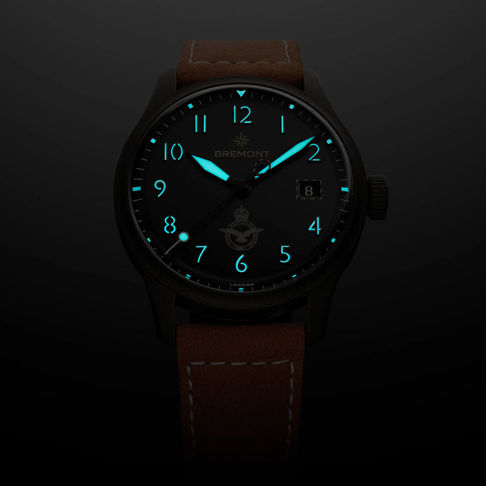 Bremont Men's HMAF Altitude 39mm Leather Watch