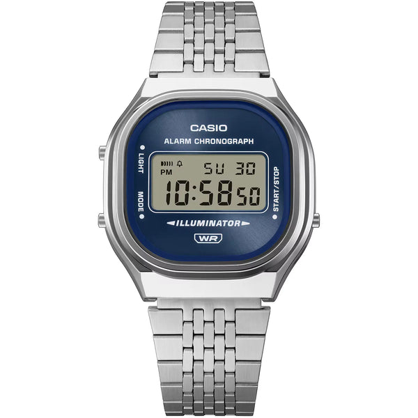 Casio Vintage Illuminator Blue Retro Digital Alarm Watch