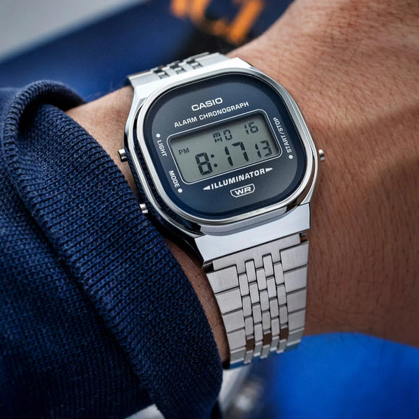 Casio Vintage Illuminator Blue Retro Digital Alarm Watch
