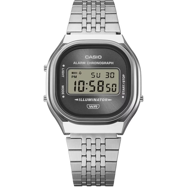 Casio Vintage Illuminator Grey Retro Digital Alarm Watch