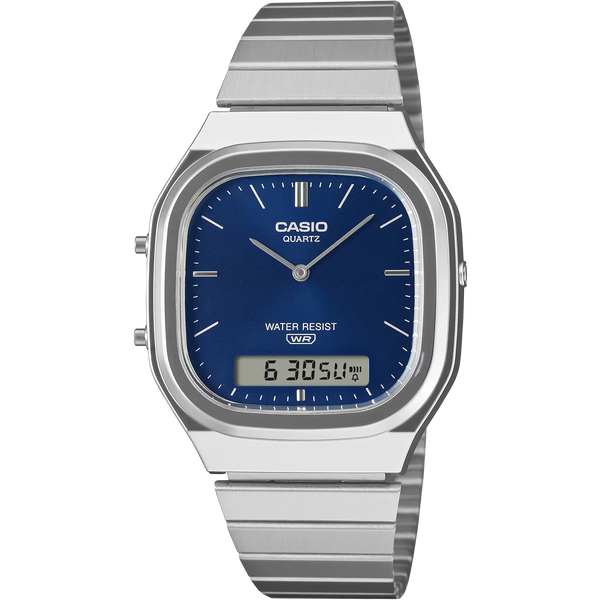 Casio Vintage Retro 30mm Square Blue Dial Watch