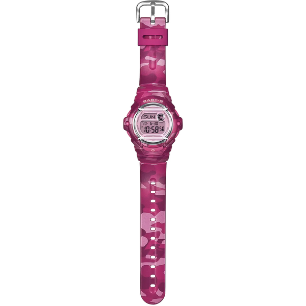 Casio G-Shock Ladies Baby-G Pink Camouflage Digital Watch