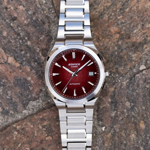 Casio Edifice Men's Red Dial 38mm Automatic Watch