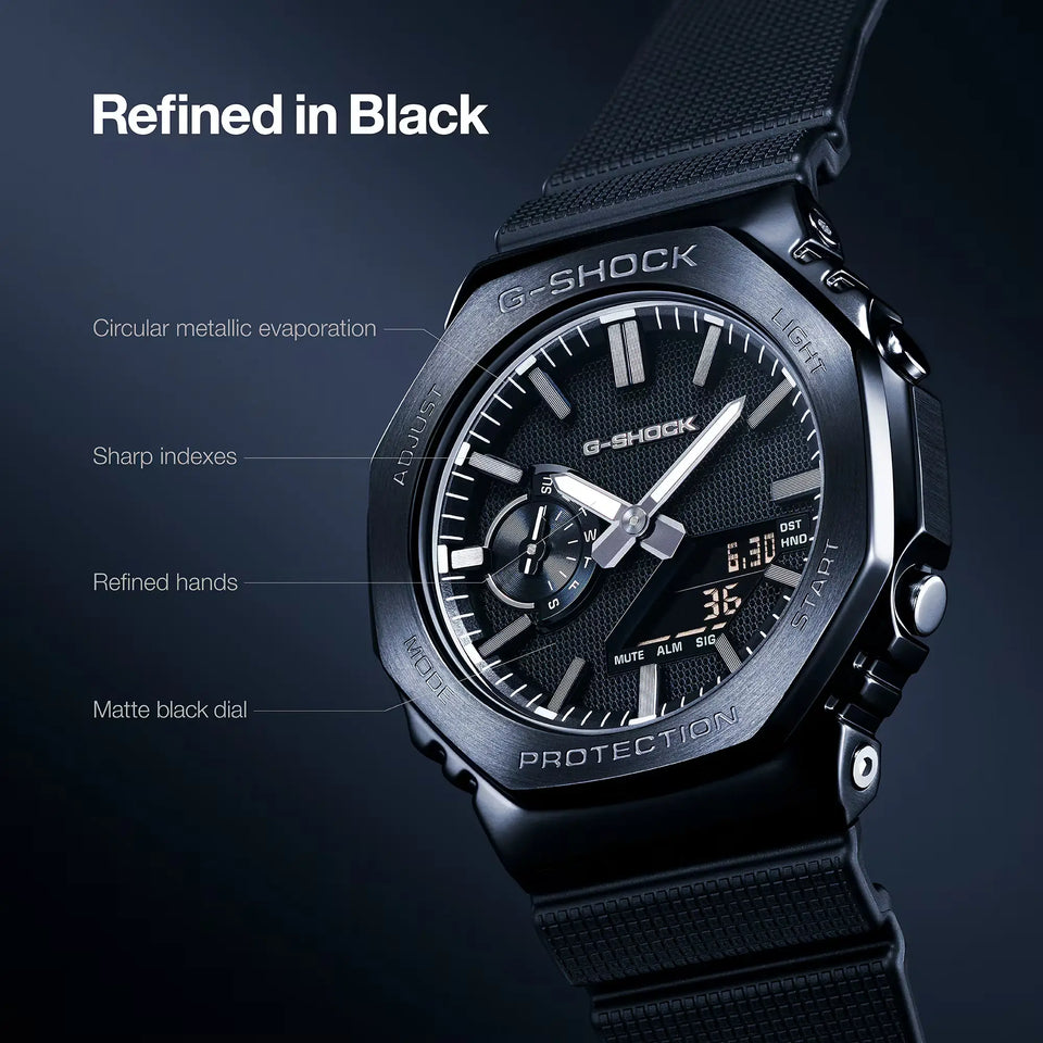 Casio G-Shock G-STEEL 2100 Series 44mm Deep Black Watch