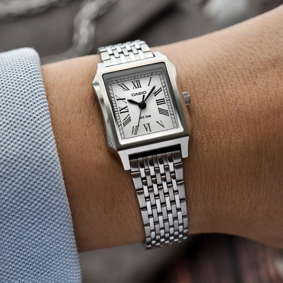Casio Ladies Rectangular Dial 24mm Elegant Watch