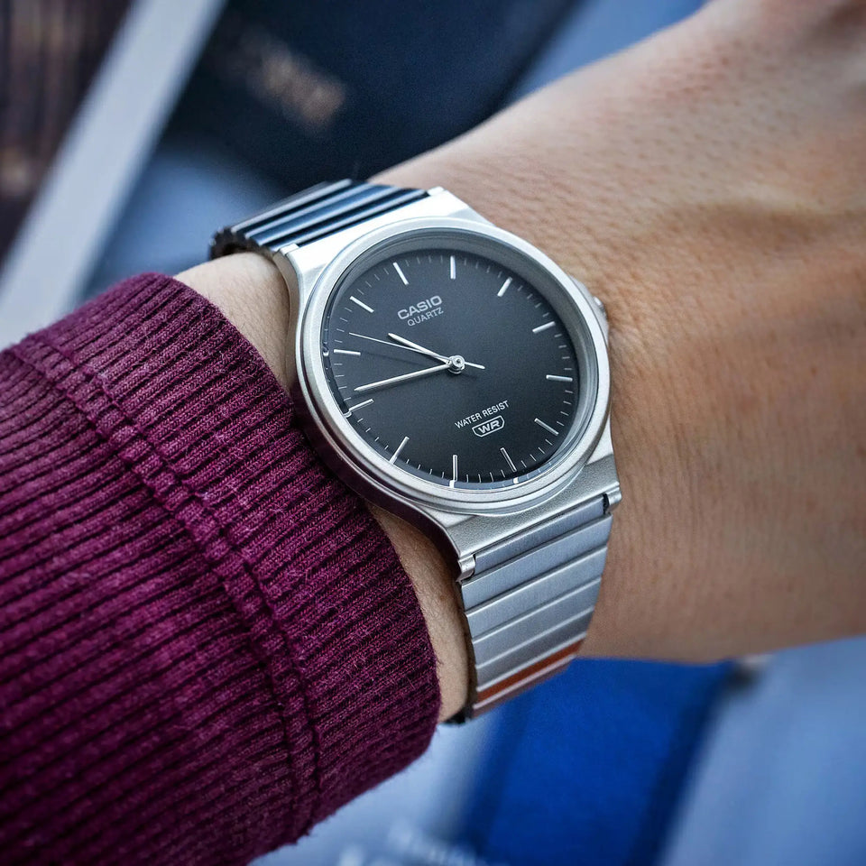 Casio Iconic 35mm Grey Dial Quartz Watch