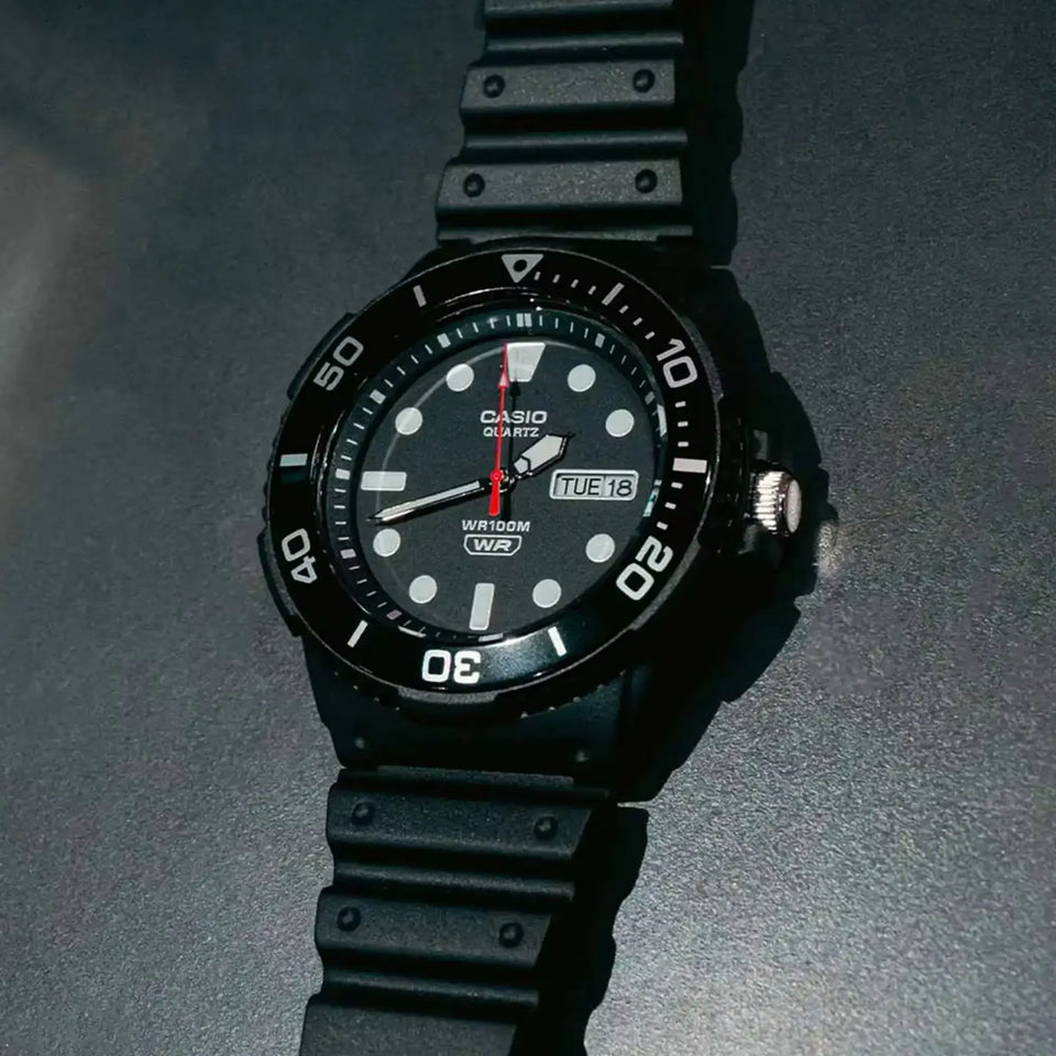 Casio Marine Inspired Full Black 45mm Watch