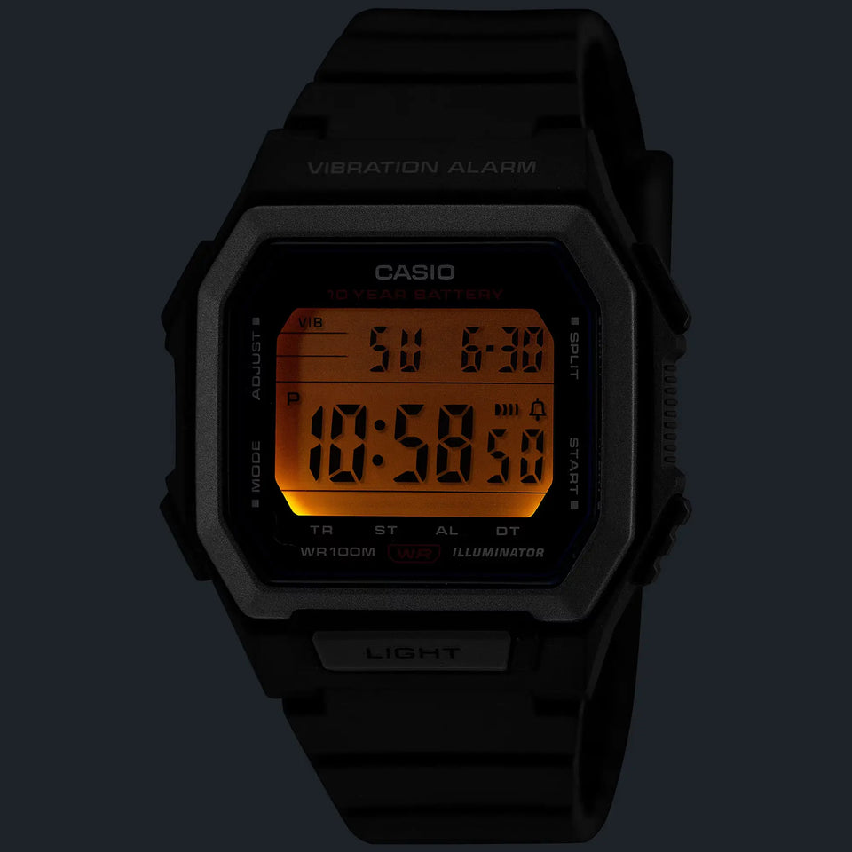 Casio Green Strap Easy Read 43mm Digital Alarm Watch